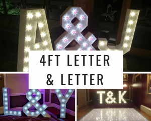 4ft Individual Letter & Letter Light Up Love Button