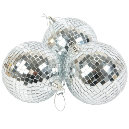 Large Disco Mirror Ball Baubles - (15cm)