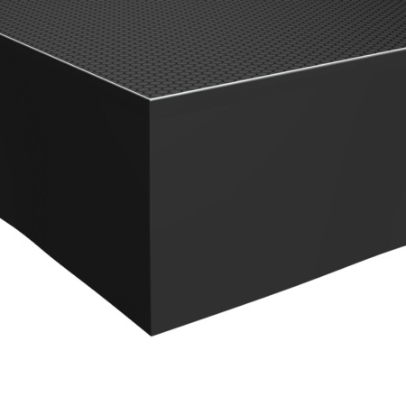 Black GT Stage Deck Polyester Skirt 90cm x 5.8m Straight Black Valance